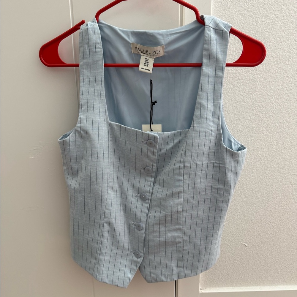 Rachel Zoe Sky Blue Striped Dress